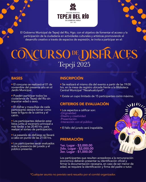 Participa en el Concurso de Disfraces en Tepeji del Río
