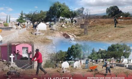 Atotonilco de Tula realizó labores de limpieza en los camposantos del municipio