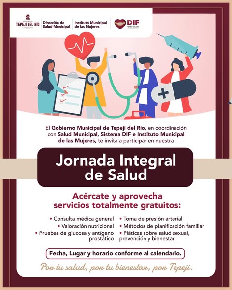 Gobierno Municipal de Tepeji del Río impulsa la salud preventiva a través de la Jornada Integral de Salud