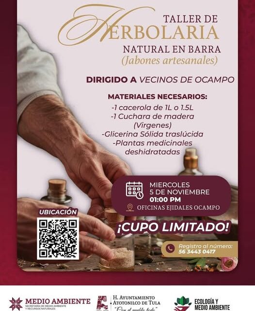 Invitan a participar en el Taller de Herbolaría Natural en Barra