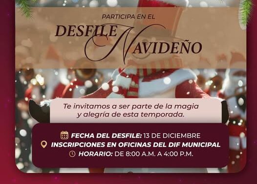 Participa en el Desfile Navideño en Atotonilco de Tula