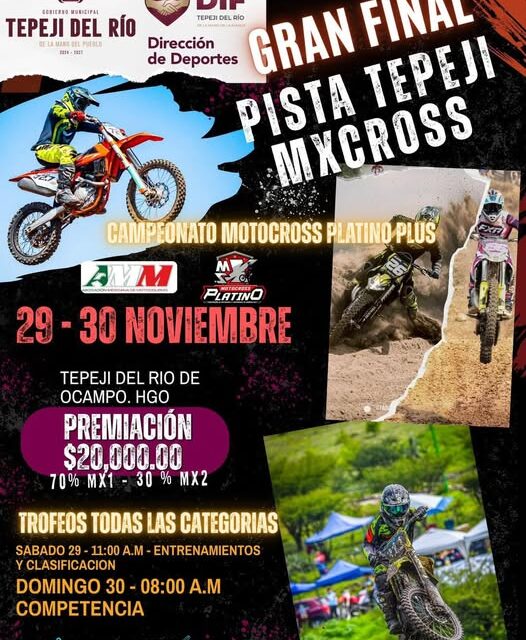 Gran final del Campeonato Motocross Platino Plus en Tepeji