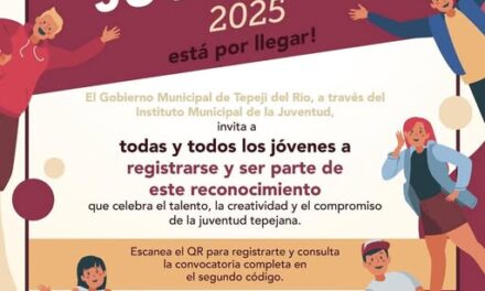 Continúa abierta la Convocatoria para El Premio Municipal de la Juventud en Tepeji del Río