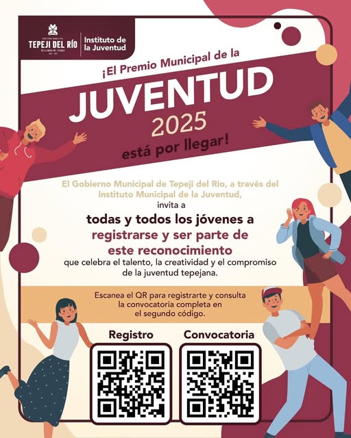 Continúa abierta la Convocatoria para El Premio Municipal de la Juventud en Tepeji del Río