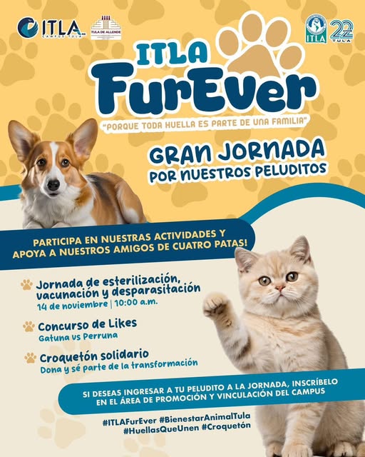 El Gobierno Municipal de Tula de Allende te invitan a participar en la «gran jornada por nuestros peluditos».