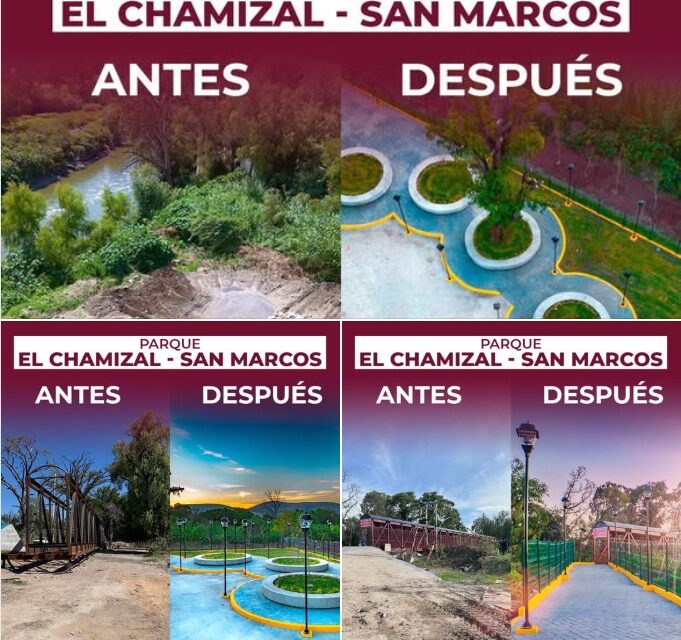 El gobierno municipal de Tula dignifica el parque el Chamizal-San Marcos con una inversión superior a los 4 millones de pesos