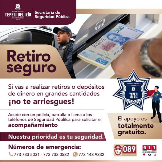 En esta temporada, Seguridad Pública Municipal de Tepeji se preocupa por TU SEGURIDAD