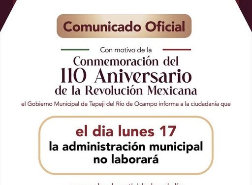 Comunicado suspención de servicios en Tepeji