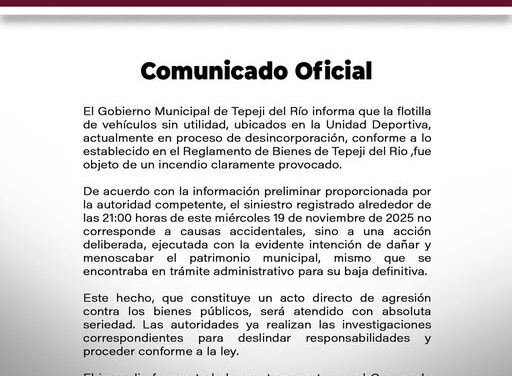 Comunicado del Gobierno Municipal de Tepeji del Río