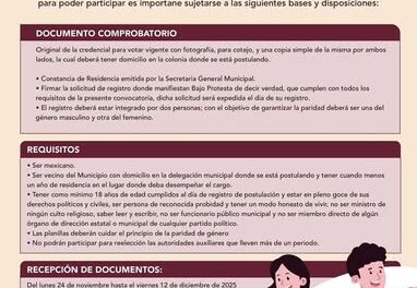 Invitan a las y los tepejanos a participar en la Elección de Autoridades Auxiliares 2025 – 2026
