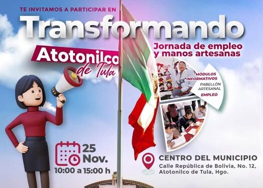 Hoy habrá 𝗝𝗼𝗿𝗻𝗮𝗱𝗮 𝗱𝗲 𝗘𝗺𝗽𝗹𝗲𝗼 en Atotonilco de Tula