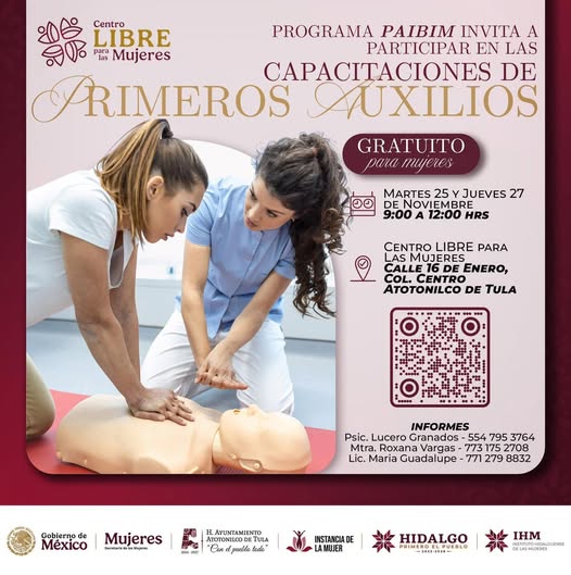 𝗖𝗮𝗽𝗮𝗰𝗶𝘁𝗮𝗰𝗶𝗼́𝗻 𝗴𝗿𝗮𝘁𝘂𝗶𝘁𝗮 𝗱𝗲 𝗣𝗿𝗶𝗺𝗲𝗿𝗼𝘀 𝗔𝘂𝘅𝗶𝗹𝗶𝗼𝘀 𝗽𝗮𝗿𝗮 𝗺𝘂𝗷𝗲𝗿𝗲𝘀