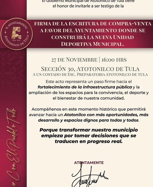 𝗨𝗻 𝗽𝗮𝘀𝗼 𝗺𝗮́𝘀 𝗽𝗮𝗿𝗮 𝗹𝗮 𝘁𝗿𝗮𝗻𝘀𝗳𝗼𝗿𝗺𝗮𝗰𝗶𝗼́𝗻 𝗱𝗲 𝗔𝘁𝗼𝘁𝗼𝗻𝗶𝗹𝗰𝗼 𝗱𝗲 𝗧𝘂𝗹𝗮