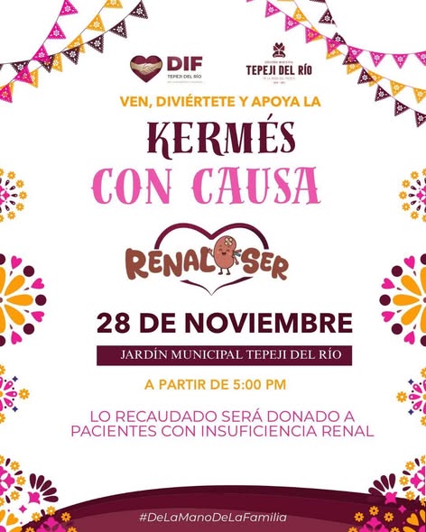 DIF Tepeji organiza Kermés a favor de pacientes con insuficiencia renal crónica