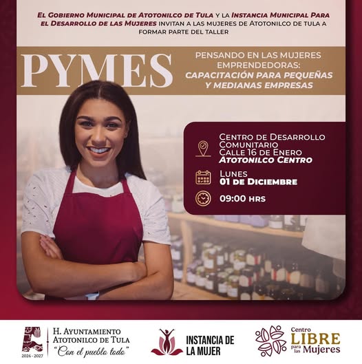 Gobierno municipal im𝗜𝗺𝗽𝘂𝗹𝘀𝗮𝗻𝗱𝗼 𝗲𝗹 𝘁𝗮𝗹𝗲𝗻𝘁𝗼 𝘆 𝗹𝗶𝗱𝗲𝗿𝗮𝘇𝗴𝗼 𝗱𝗲 𝗹𝗮𝘀 𝗺𝘂𝗷𝗲𝗿𝗲𝘀 𝗱𝗲 #AtotonilcoDeTula