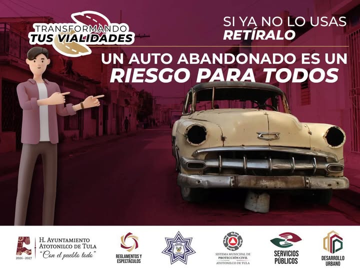 Ayúdanos a mantener las calles seguras retirando unidades en desuso