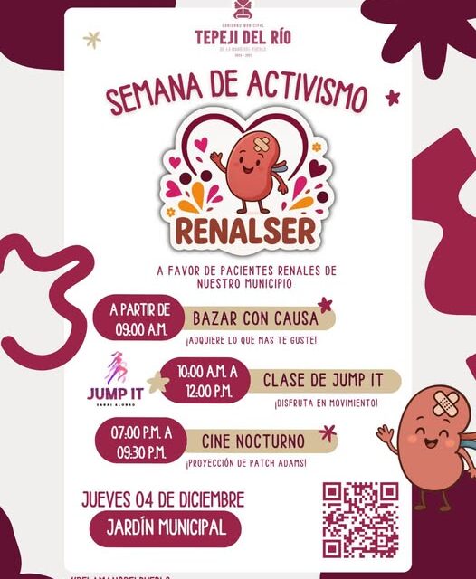 Participa en la jornada “Renal Ser” que se llevará a cabo el día de hoy en el Jardín Municipal