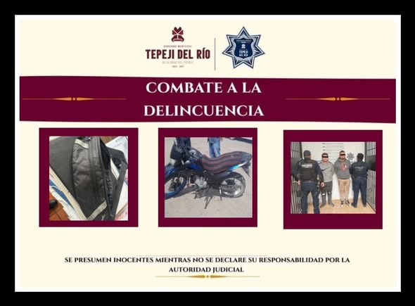 Detienen a dos personas en Tepeji del Río