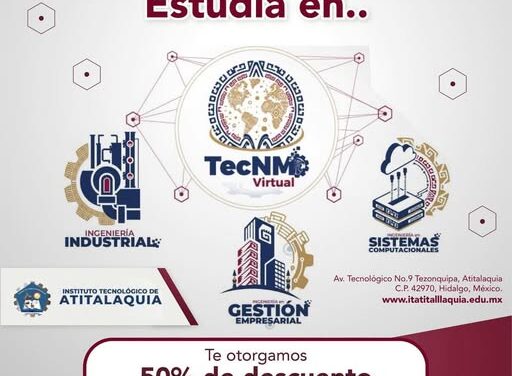 El gobierno municipal de Tepeji del Río te invitan a formar parte del TecNM Virtual