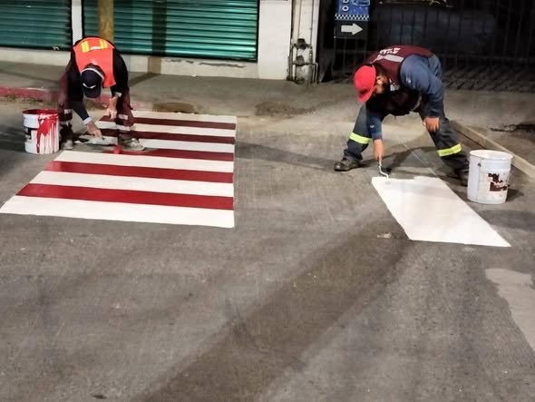 Servicios Públicos de Tepeji realizan trabajos nocturnos para evitar embotellamientos