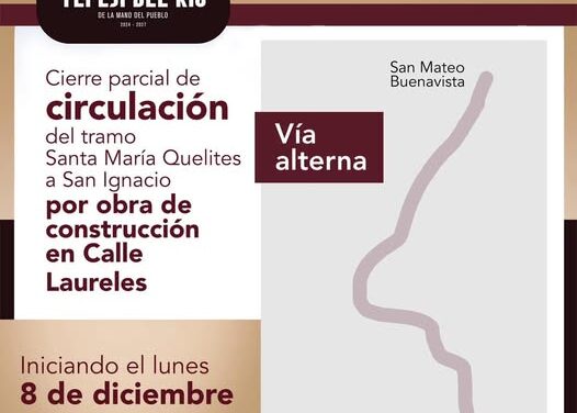 Cerrarán vialidades por obra en Tepeji del Río