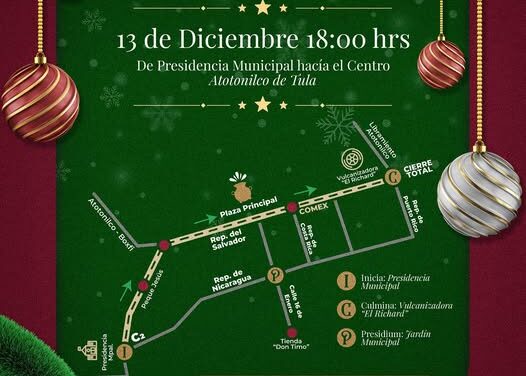 Todo listo para el Desfile Navideño en Atotonilco de Tula