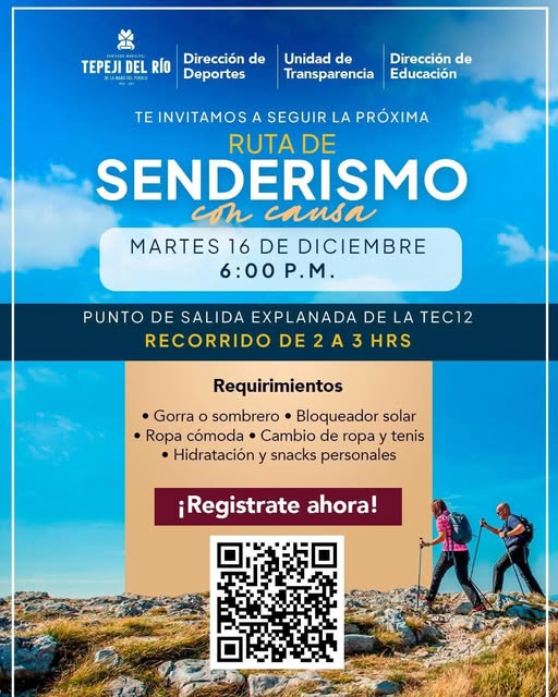 Organizan ruta de Senderismo con Causa en Tepeji del Río