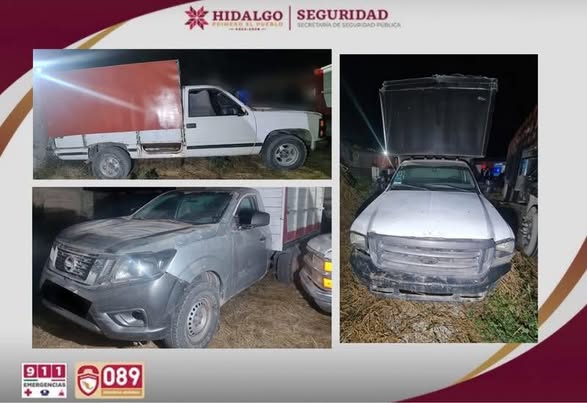 Aseguran más de 6 mil litros de combustible robado, droga y siete vehículos con reporte de robo en Teocalco