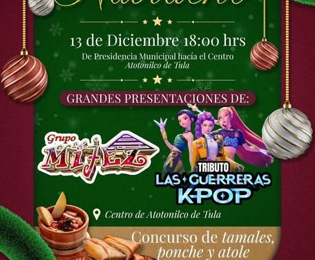 Todo listo para el desfile navideño en Atotonilco de Tula