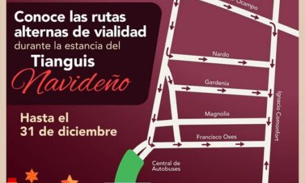 Informan vias alternas por instalación de tianguis navideño en Tepeji