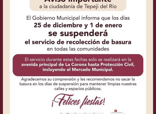 Aviso a los habitantes de Tepeji del Río