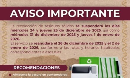 Se suspenderá el servicio de recolección de residuos sólidos en Tula de Allende