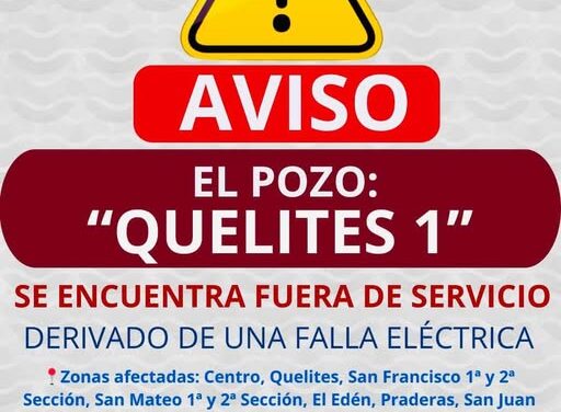 Caamtroh atiende falla en la bomba de agua del pozo Quelites 1