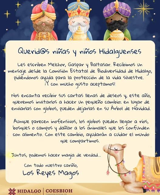 Mensaje Especial de los Reyes Magos para las Niñas y Niños de Hidalgo