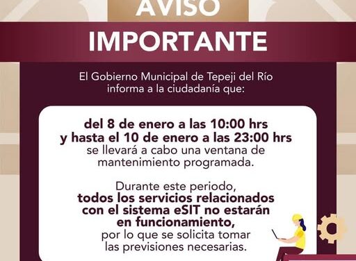 Información importante para la población tepejana