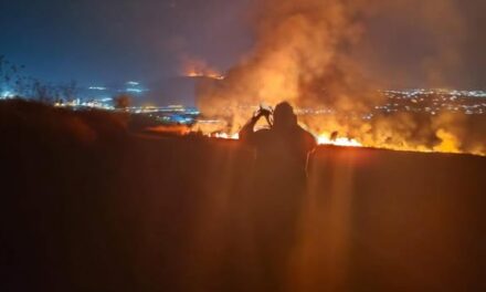 Protección Civil y Bomberos de Tepeji del Río atienden incendio de pastizal en Cantera de Villagrán