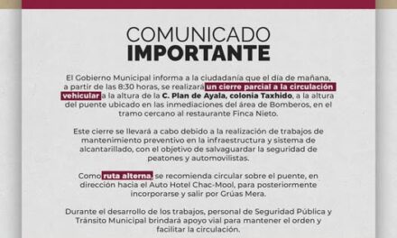 Habrá cierre de circulación parcial por trabajos de mantenimiento en la calle Plan de Ayala en Tepeji