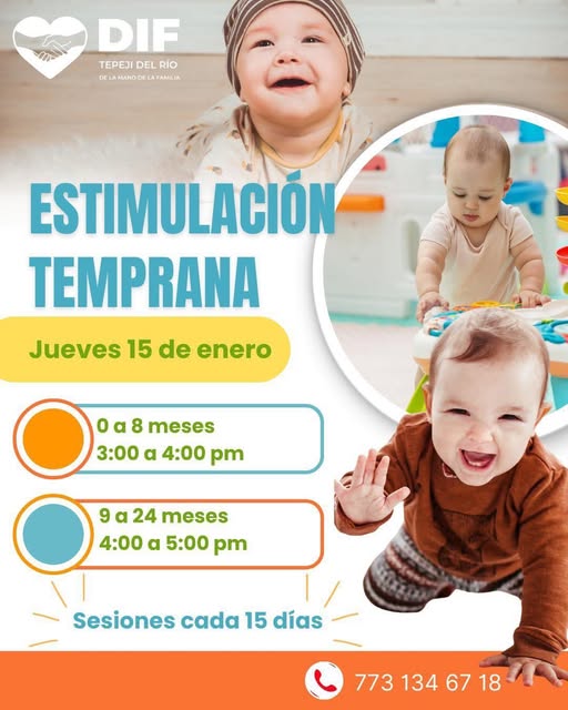 Si tienes un bebé de 0 a 24 meses traélo a estimulación temprana en las instalaciones de la UBR Tepeji