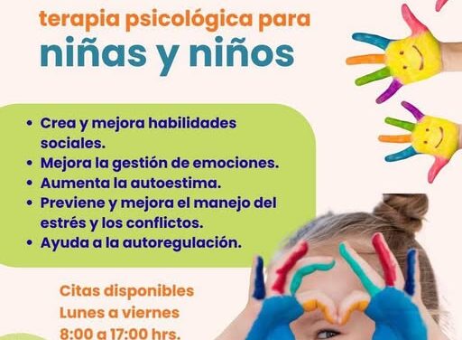 DIF Tepeji ofrece terapias psicológicas para niñas y niños.