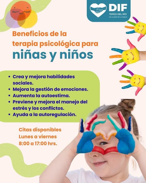 DIF Tepeji ofrece terapias psicológicas para niñas y niños.