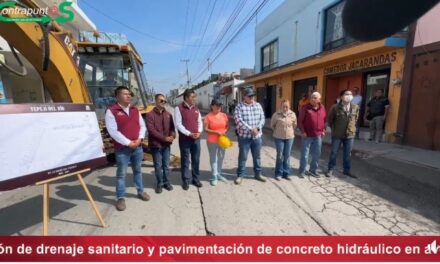 Inicia construcción de drenaje sanitario y pavimentación de concreto hidráulico en avenida Melchor Ocampo en Tepeji