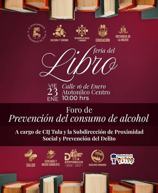 Invitan a participar en el Foro de Prevención del Consumo de Alcohol en Atotonilco de Tula