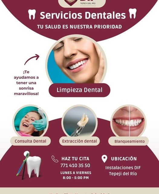 Conoce algunos de los servicios que ofrece el DIF Tepeji en la atención dental.