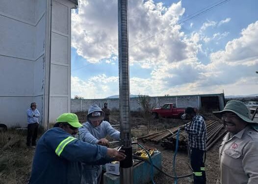 Insalan nuevo equipo de bombeo en el pozo de Xochitán de las Flores