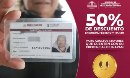 Las personas adultas mayores tienen un 50% de descuento en el pago del impuesto predial en Tula