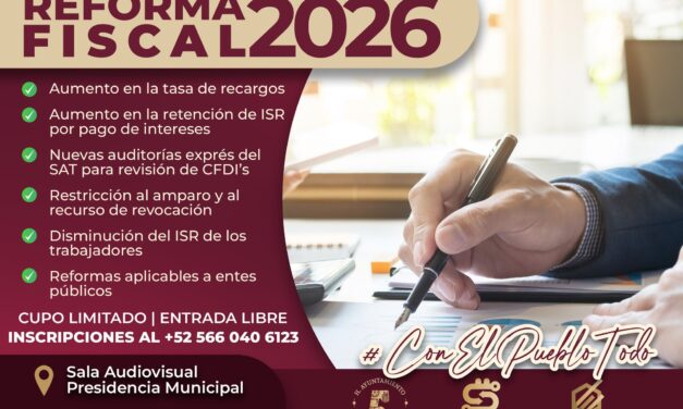 Gobierno de Atotonilco de Tula invita al curso gratuito «Reforma Fiscal 2026»
