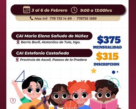 Inician inscripciones en los CAI de Atotonilco de Tula