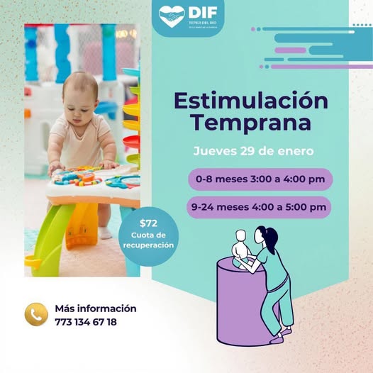 Se llevará a cabo la segunda sesión de estimulación temprana en las instalaciones de la UBR Tepeji