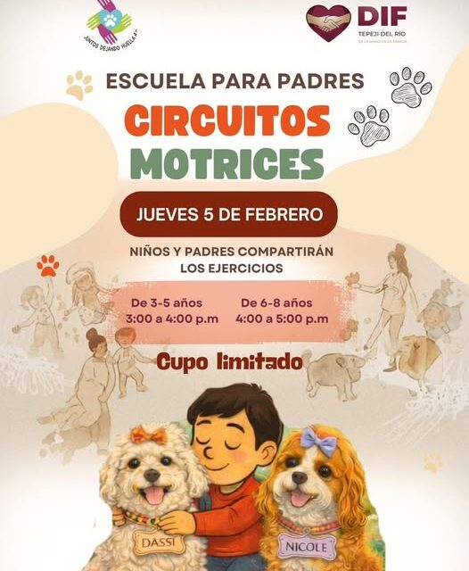 Invitan a participar en “Escuela para Padres: Circuitos Motrices”