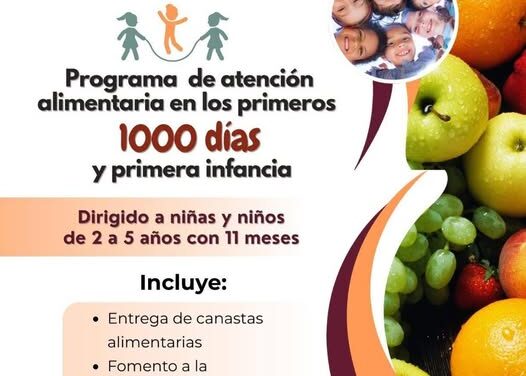 Forma parte del Programa de atención alimentaria en los primeros mil días de vida y primera infancia